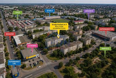 Apartament cu 3 camere semidecomandat în Rahova