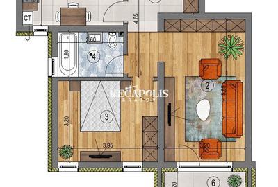 Apartament cu 2 camere decomandat în Sânpetru