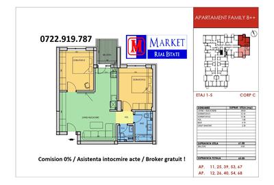 Apartament cu 3 camere nedecomandat în Central