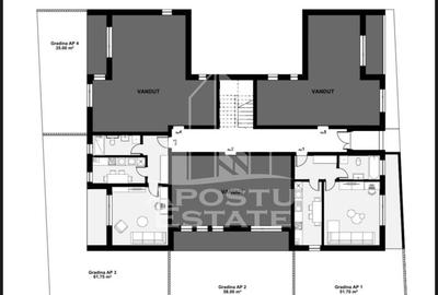 Apartament cu o camera, decomandat, gradina de 62 mp, zona Planetelor - 2