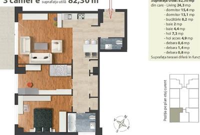 Apartament 3 camere confort lux in Centru, strada Dorobantilor, garaj - 19