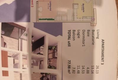 Apartament cu 3 camere semidecomandat în George Enescu