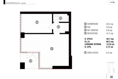 Spatiu 49,7 mp - imobil nou Antracit Coandă - 1