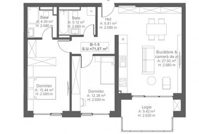 Apartament nou cu 3 camere 2 bai de vanzare in complexul Scala Cetate - 11
