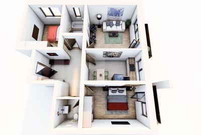 Apartament 3 camere, 2 bai , 78 mp + 15 mp terasa - 2