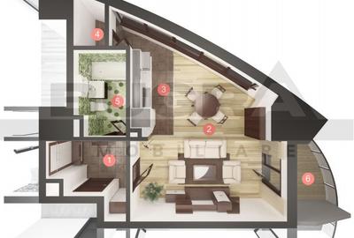 Apartament cu o camera, West City Tower - 3