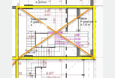 Ap 2 cam 58mp, tip Penthouse pe 2 niveluri, 2 Terase 16mp. - 4