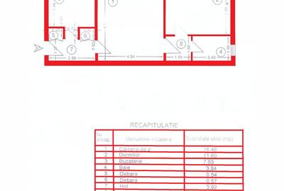 2 cam, etaj 1, 51 mp, fara imbunatatiri, Aleea Rozelor - 2