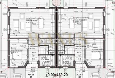 Duplex Semifinisat - 5 camere - 120mp - 375mp ST - Chinteni - 4