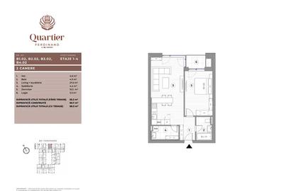 Quartier Ferdinand – Apartament 2 camere | Logie | Etaje 1–4 - 1
