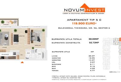 Apartament 3 camere, in apropire de Metrou Gorjului Comision 0%