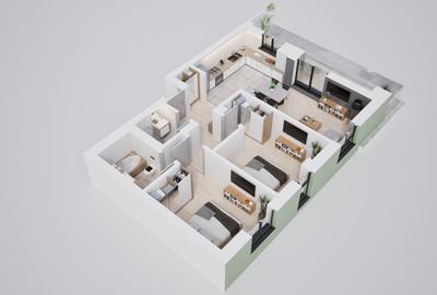 Apartament 3 camere, ansamblu privat cu parc - 11