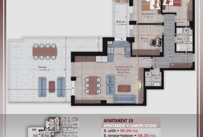 AP. 4CAM. IN BLOC P+3 PREMIUM - TERASA 51MP. / LOC DE PARCARE INCLUS - 2