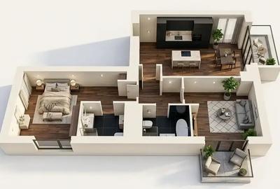 Apartament cu 3 camere decomandat în Aviației