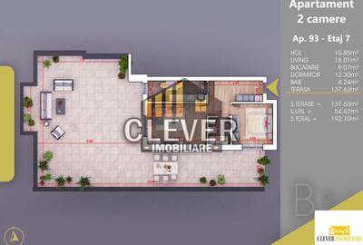 Apartament Finalizat 2 Camere cu Terasa si Parcare, Pallady - 1