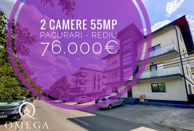 2 camere 55mp, Decomandat Pacurari Rediu