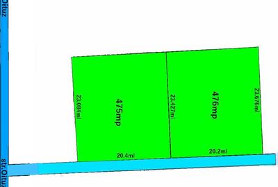 Teren intravilan 951mp ultracentral,desch.40.6ml,compus din 2 loturi alaturate!