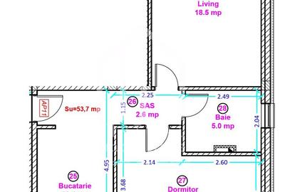 Apartament 2 camere + 53,7 mp + gradina de 16 mp - Shopping City Sibiu - 3