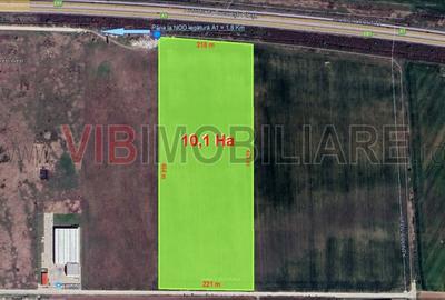 Teren 10,1 Ha cu deschidere 218 ml  la A1 - km 22 - 3