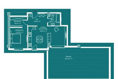 Apartament 2 Camere Pipera Plaza 2026 terasa de 67 mp! - 11