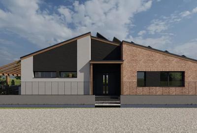 Casa eficienta energetic NZEB 127 mp, teren 830 mp, intrare Gilau - 1