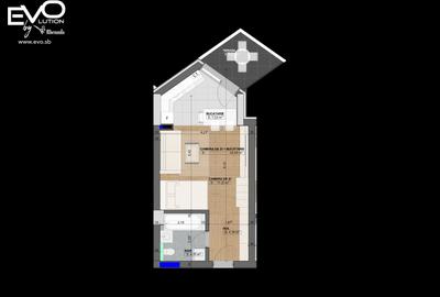 GARSONIERĂ | STUDIO | ETAJ SUPERIOR | SHOPPING CITY SIBIU | Evolution Apartments - 5
