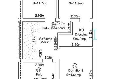 Duplex superb cu 4 dormitoare. Bucatarie inchisa. Cu CF la zi. - 3