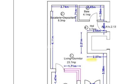 Studio dublu de vanzare, etaj 3/4, 133.000 euro - 3