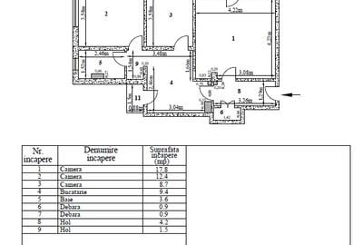 Ap. 3dec. Micro 38, etaj 3, 68mp - 8