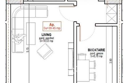 Apartament 2 camere 40 mp utili balcon parcare Doamna Stanca Sibiu - 6