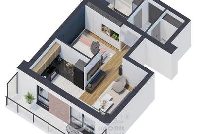 Apartament 1 cameră, 46,29 mp – design modern & finisaje premium | 0% comis - 1