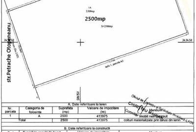 Teren intrav.2500mp ,35ml desch.drum public,zona mixta-rezidential+servicii! - 2