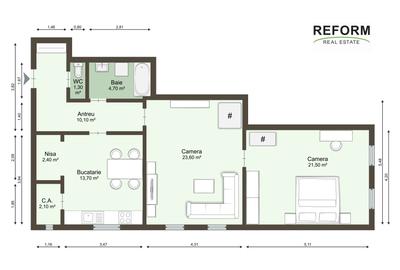 Apartament spectaculos de 78 mp de vânzare în Palatul Teleki – Clădire monume - 7