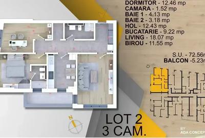 Apartament cu 3 camere decomandat în Theodor Pallady