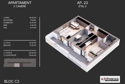 Apartament nou langa parc - 2 camere decomandate, Bd. Metalurgiei - 8