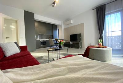 Apartament modern mobilat si utilat, 2 camere,terasa -16mp  si parcare subterana - 9