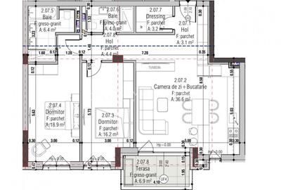 Apartament 3 camere | 92.8 mp | balcon 6.9 mp | parcare | C-tin Brancusi - 2