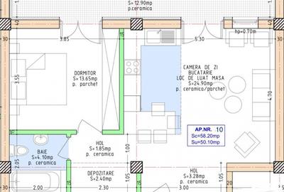 Apartament 2 camere | Etaj 1 cu lift | terasa 13mp - 3