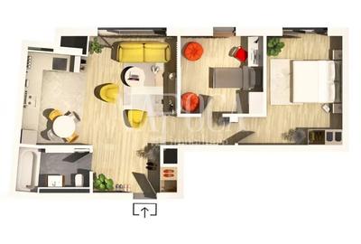 Apartament cu 3 camere semidecomandat în Central