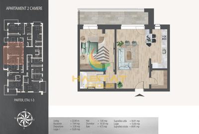 Pallady 2 camere decomandat 70 mp la 8 minute metrou N.Teclu - 2