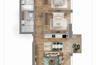 Inchiriere apartament 3 camere in Amber Forest - 19
