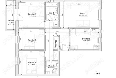Faleza Nord Zona Pescarie Apartament 4 camere decomandat - 17