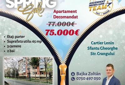 FILM! Apartament 3 camere, decomandat, Crangului, Lenin, Sfantu Gheorghe - 1