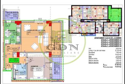 Apartament 2 camere, decomandat, 72.9mp, cartier Cornitoiu, zona Liceul Bibescu - 1