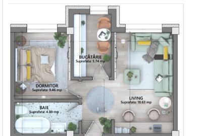COMISION 0% , LUNCA CETATUII , APARTAMENT CU 2 CAMERE  , TVA INCLUS IN PRET - 9