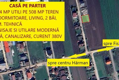 Casa deosebita, pe parter, Harman, 114 mp utili, COMISION 0% - 1