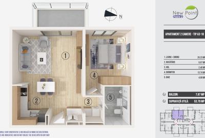 Apartament 2 camere Pipera - Avans 10.000 euro - 19