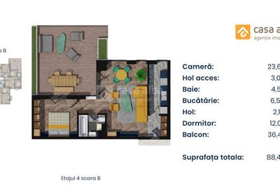 PROIECT NOU | apartament 2 camere LA CHEIE | Pacurari - Alpha Bank - 12