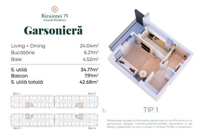 Biruinței 75 - Garsonieră - Direct dezvoltator - 18