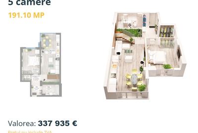 VÂNZARE - PENTHOUSE - COPOU - 157 mp utili - 1
